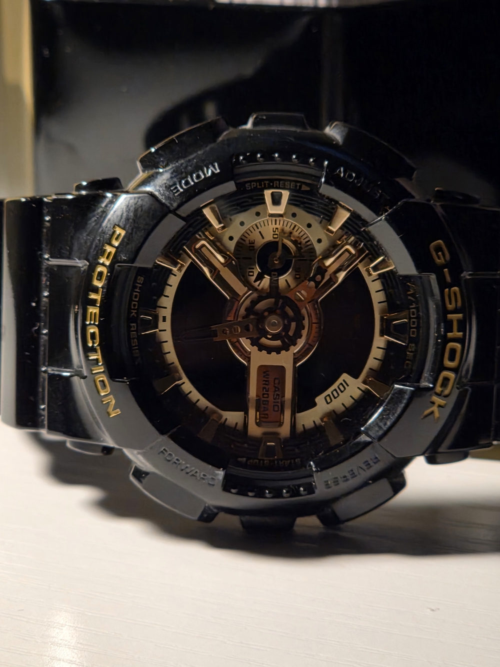 Casio G-Shock Black Gold Analog Digital Watch –  w/ Box & Tag- Needs Battery